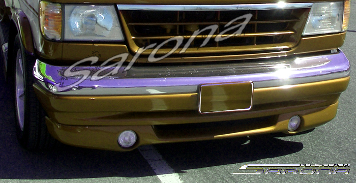 Custom Ford Econoline Van Front Bumper  All Styles Front Lip/Splitter (1992 - 1996) - $325.00 (Manufacturer Sarona, Part #FD-001-FA)